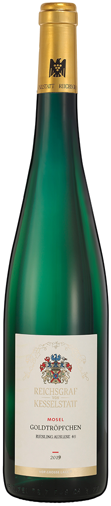 Bild: Abbildung zeigt das Produkt 2019 Piesport GOLDTRÖPFCHEN Riesling Auslese Goldkapsel #5, Mosel